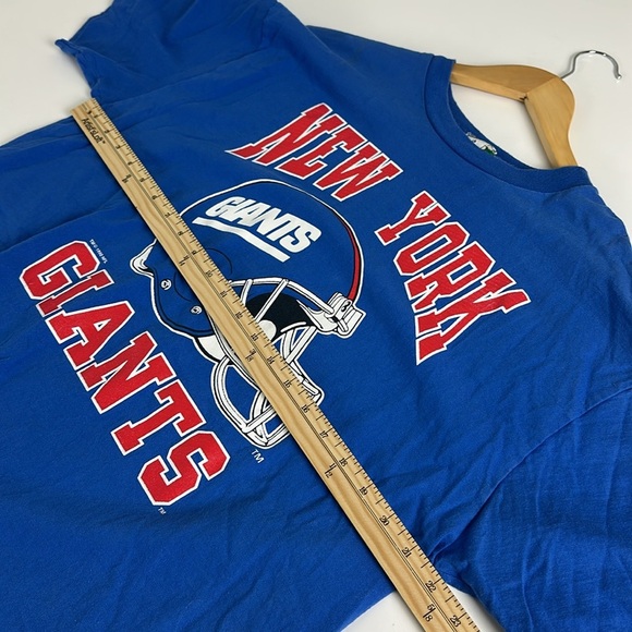 New York Giants NFL Vintage 90s Blue Graphic Tee - Waves Size Large - Picture 8 of 8